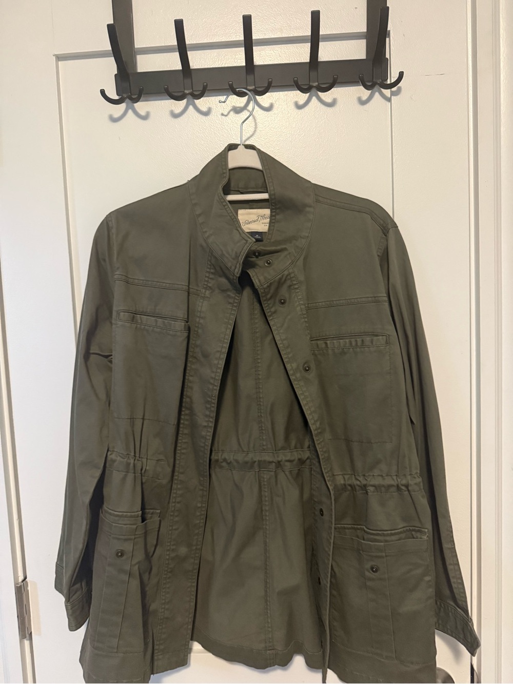 Universal Thread Olive Utility Jacket with Drawstring Waist